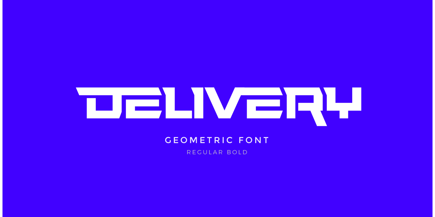 Beispiel einer Delivery Regular-Schriftart